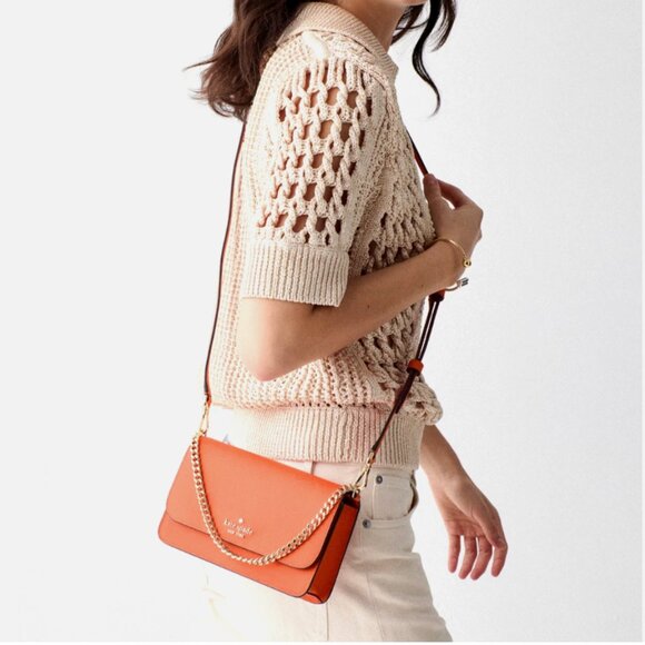New Kate Spade Madison Willow Mini Crossbody Bag Fiery Orange - Picture 4 of 6